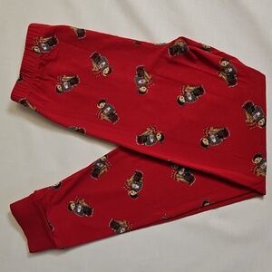 Polo Ralph Lauren Bear Sledding Boys Red PJ pants Size 8